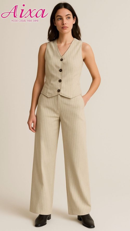 Coordinado Modelo 6079 Lino Rayado