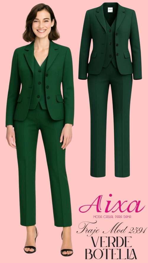 TRAJE SASTRE 3 PIEZAS TALLAS REGULARES MODELO 2591